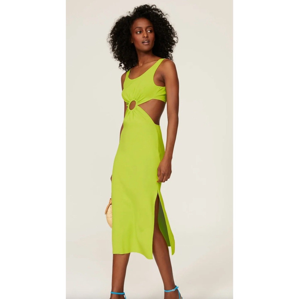Solid & Striped Bailey Cutout Dress Bodycon Summer Party Green Sz Large New‎